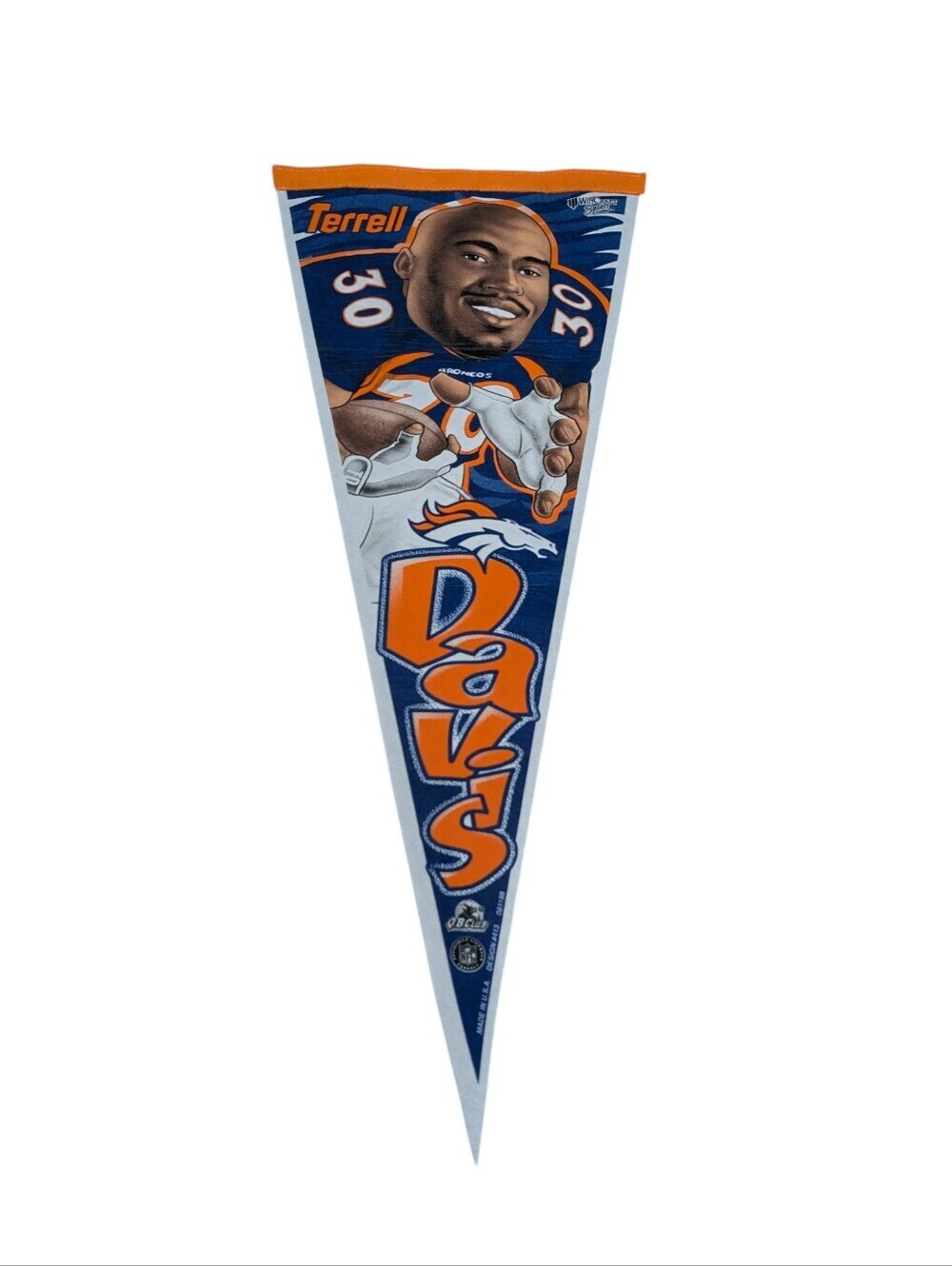Vintage Terrell Davis Denver Broncos NFL Pennant